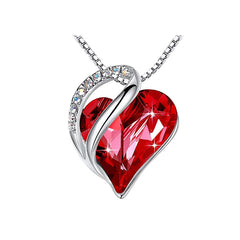 FREE Crystal Heart - Shaped Pendant Necklace