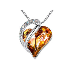 FREE Crystal Heart - Shaped Pendant Necklace